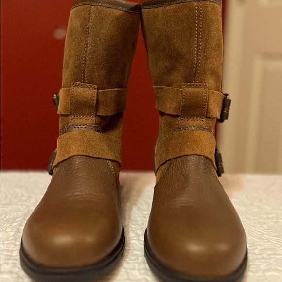 Sorel Shoes - Sorel Women’s Major Moto Chocolate Brown Leather Boots